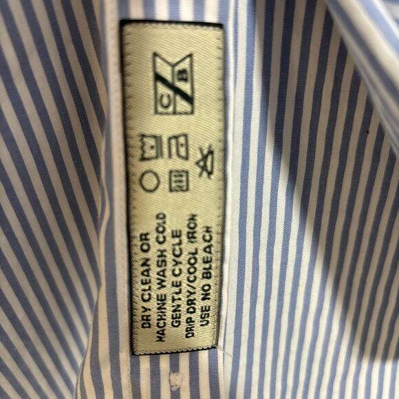 Cutter & Buck Green Bay Packers Button Front Dress Shirt Cotton XXL Blue Striped - Picture 5 of 8